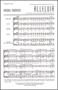 Alleluia SATB choral sheet music cover Thumbnail